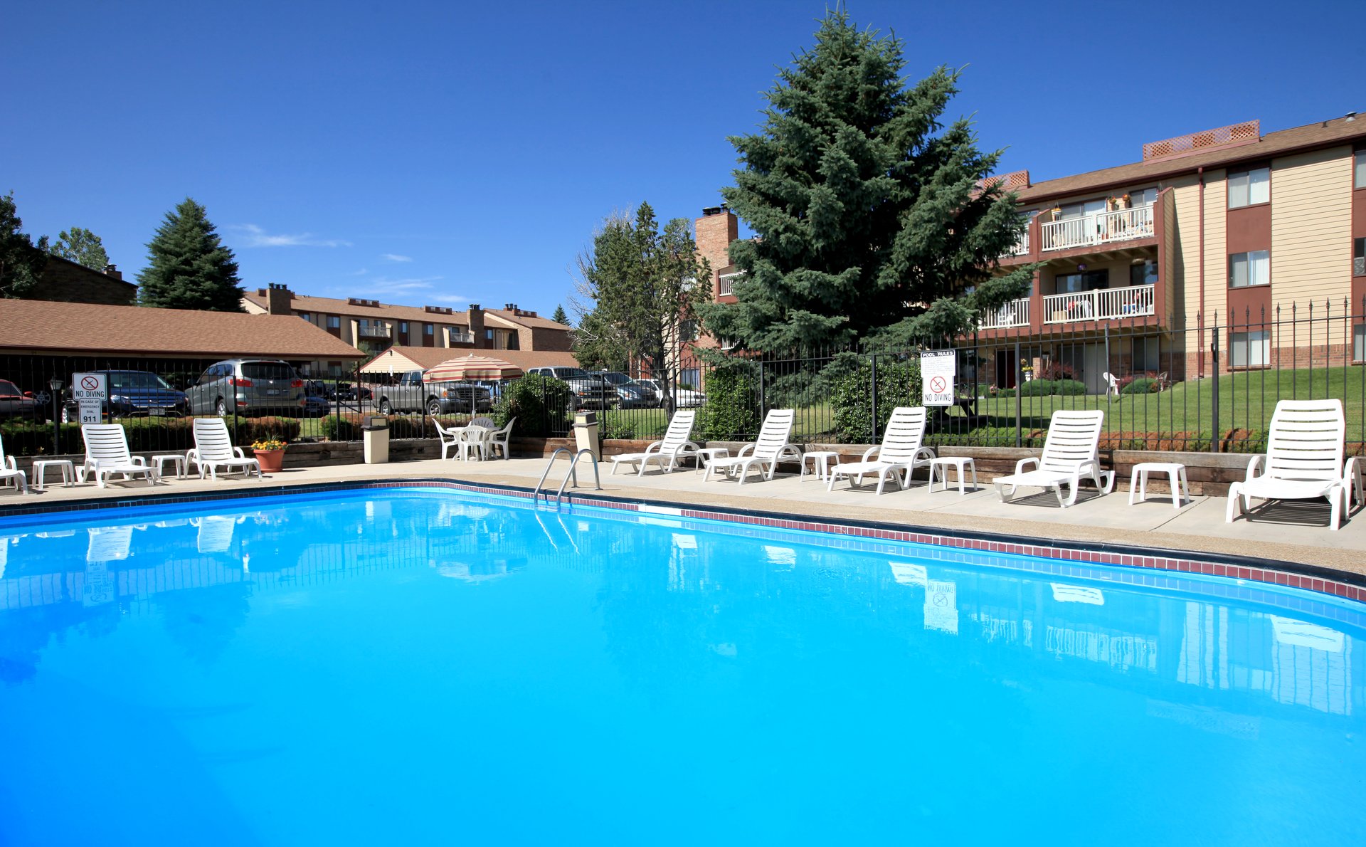 a large pool of water