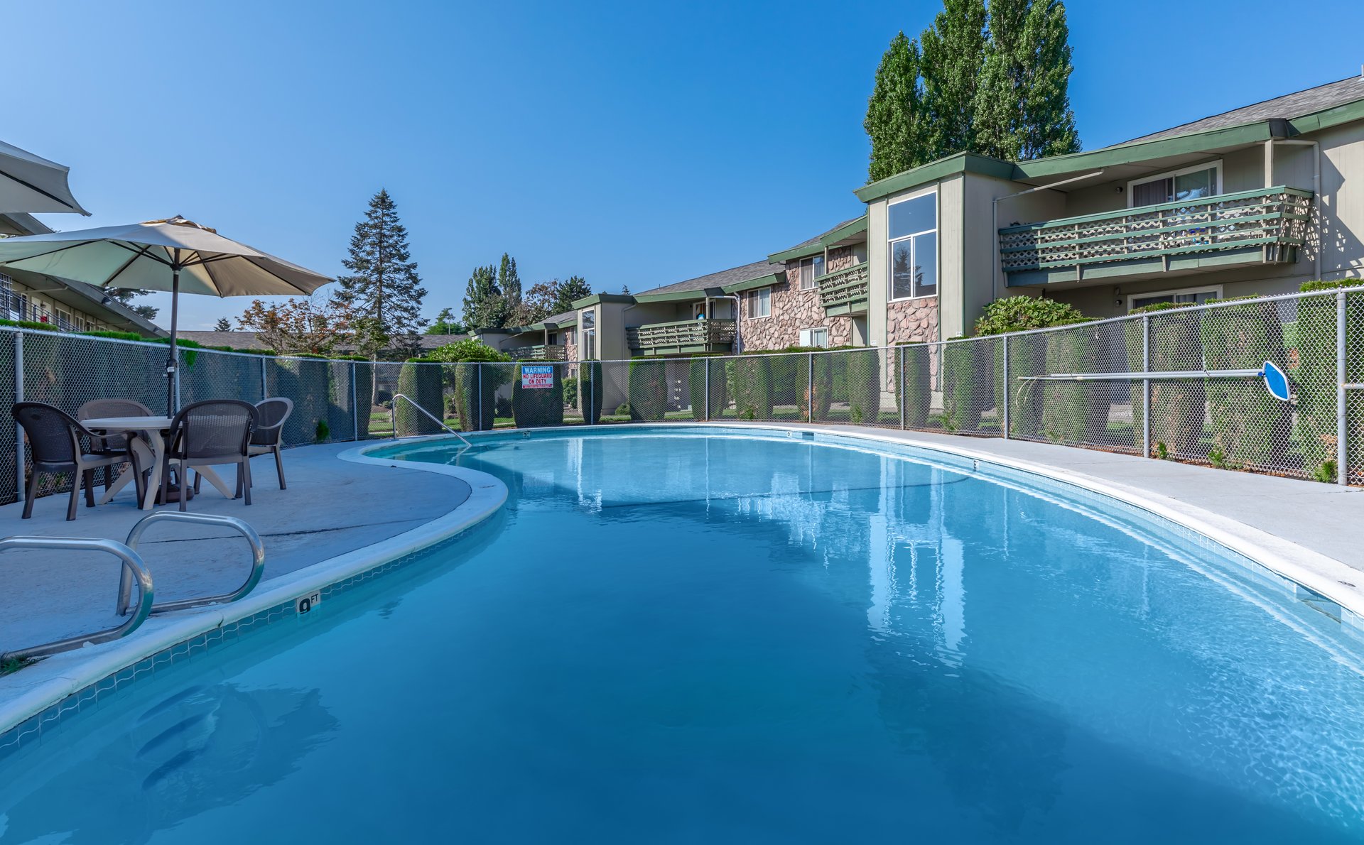 a large pool of water
