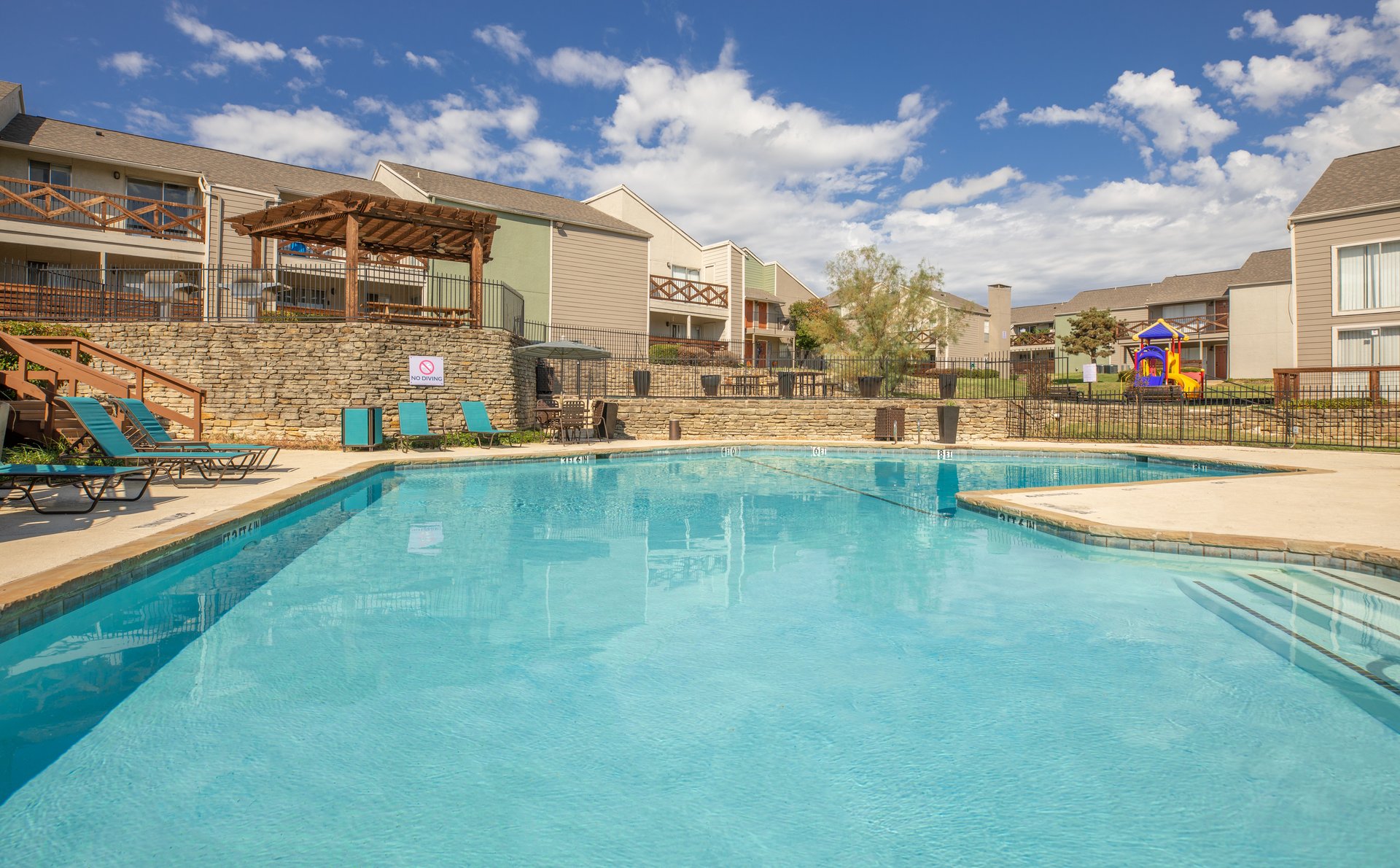 a large pool of water