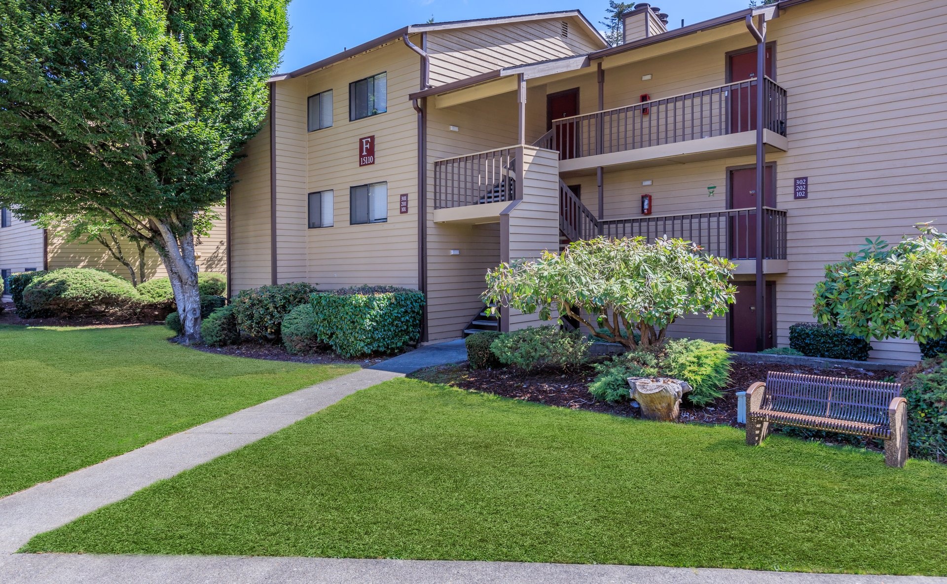 a large lawn in front of a house